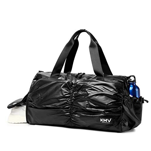 Metallic Women Stylish Gym Duffle Bag School,Ballet Dance Bag for Girls with Shoe Compartment and Wet Pocket