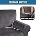 H.VERSAILTEX Stretch Velvet Armchair Cover Couch Covers 1 Cushion Chair Slipcover for Living Room Furniture Cover Crafted from Thick Comfy Rich Velour (Chair 31