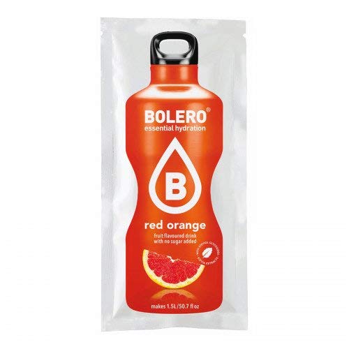 BOLERO Drinks 72 bustine da 9 grammi gusto RED ORANGE - Preparato istantaneo per Bevande con Stevia e Vitamina C e Senza Zucchero