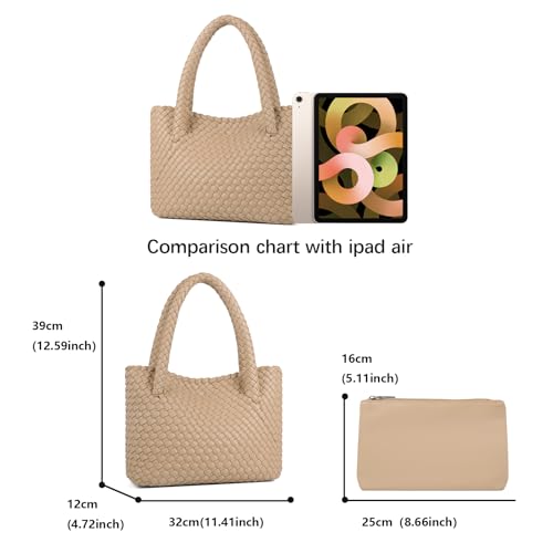 Image of Handbag and Purse for Women,Handmade Vegan Leather Summer Beach Travel Shoulder Bag | Travel-friendlyTote