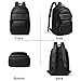 Leresas 37L Backpack Purse for Women Men for Work Travel Back Pack Laptop Purses Vegan Leather Fashion College Daypack Black