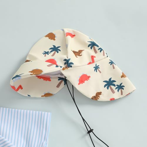 Toddler Baby Boy Swimsuit Infant Zipper Rash Guard Swimwear T-Shirt and Swim Trunk Sun Hat 3 Piece Bathing Suit3