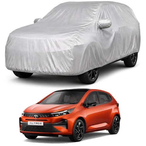 Image of Autofact Car Body Cover Compatible with Altroz | Custom Fit Car Cover | 100% Water-Resistant| Triple-Stitched Lightweight Fabric | Dustproof | Indoor & Outdoor Use | Elastic Bottom