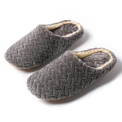 Cathalem Slippers for Women 2025,Women's Fluffy Warm House Slippers Memory Foam Slipper Cozy Lightweight House Shoes for Indoor Outdoor 5