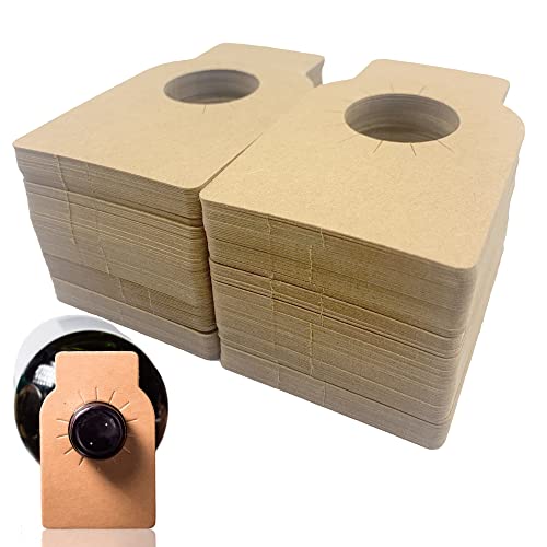 SEABABOO 100PCS Etiquetas de papel Kraft vinos Etiquetas de botellas de vino de papel Kraft Etiquetas de Boda Cuerda Bodega Hogar Vino Botellas Bodegas Se utiliza para botelleros y marcas botellas