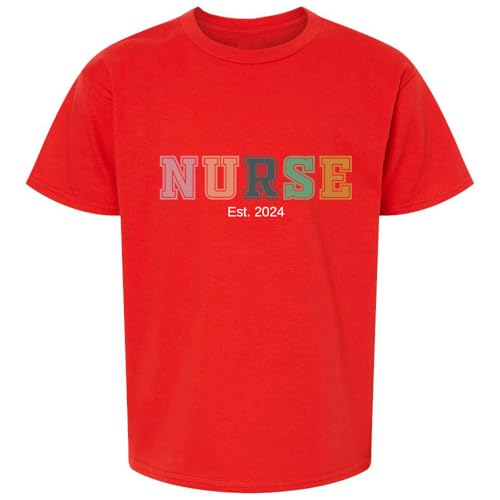 Personalized Nurse T-Shirt, Custom Nurse Tee with Est. Date, Funny Nurse Shirt Gift Idea, Vintage Nurse Tshirt, Nursing School T-Shirt, Nurse Graduation Shirt Gift3