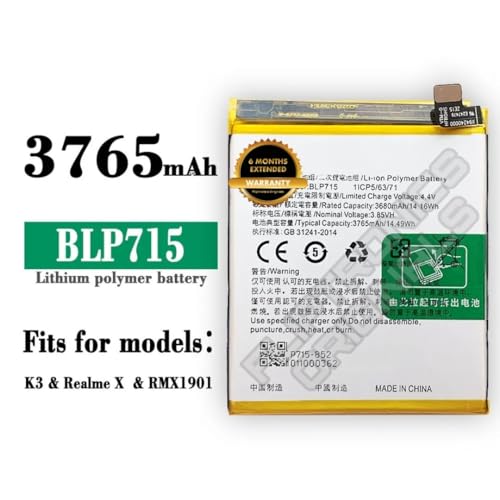 Image of BLP715 Battery for Oppo k3 / X / RMX1901 Battery with 6 Month Warranty**** (U165)