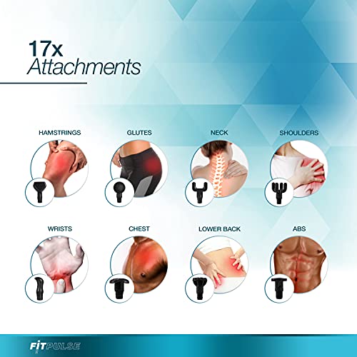 FITPULSE Massage Gun Deep Tissue Percussion Muscle Massager Gun Muscle Massage Gun Massage Gun Deep Tissue Massager Percussion Massage Gun