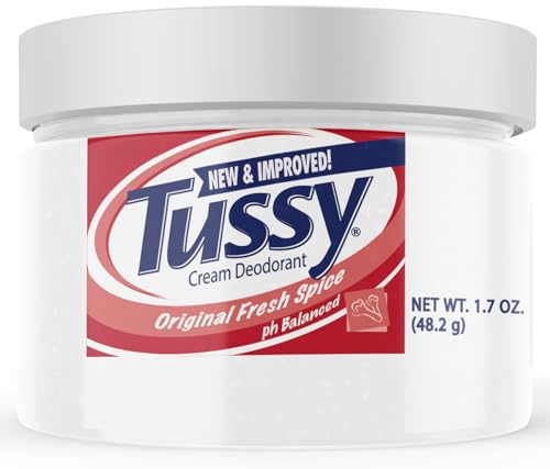 Tussy Cream Deodorant Original Fresh Spice 1.7 oz Long-Lasting Odor Protection Smooth Cream Formula Gentle Underarm Care for Men & Women (Pack of 1)
