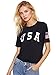 SweatyRocks Women's Letter Print Crop Tops Summer Short Sleeve T-Shirt