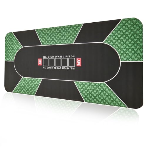 M.Y Professional Poker Mat 180cm x 90cm, Black, 180 x 90 cm