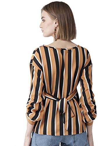 Image of Style Quotient Women Maroon & Navy Striped Top