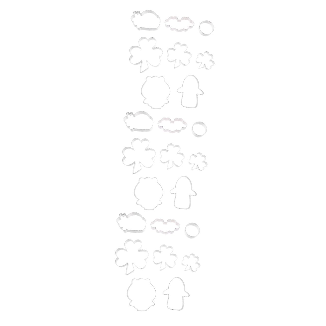 Ciieeo 3 Sätze Klee-ausstecher Keksausstecher Große Ausstechformen Weihnachtsformen Bausatz Oliver Keksformen Toast Ausstecher in Herzform Nordisch Silver Rostfreier Stahl 8 Stück * 3