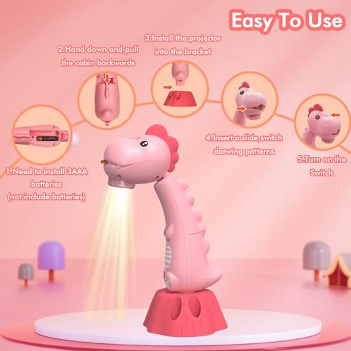 Mfeesyob HL2023-2 Drawing Projector For Kids,Tracing And Drawing Projector With 96 Slide Cartoon Patterns And 12 Color Brushs,Smart Art Sketcher Projector thumb #3
