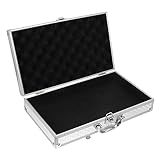 CAXUSD Tragetasche Für Soundkarten Aus Aluminium Robuste Lagerung Box Als Container Für Soundkarten Praktische Aufbewahrungsbox Mit Griff Für Täglichen Gebrauch