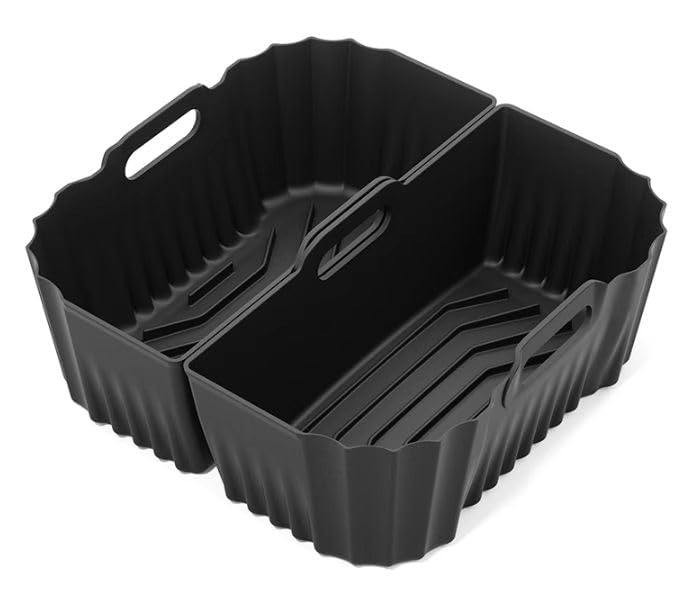 Juego de 3 moldes de silicona para airfryer, reutilizables, en lugar de papel de horno, compatible con Philips, COSORI, Tefal, Ninja y Russell Hobbs