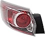 Evan-Fischer Tail Light Assembly Compatible with 2010-2013 Mazda 3 Halogen/Standard Type Hatchback Driver Side