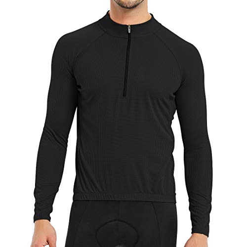 Maillot de cyclisme à manches longues noir Catena taille XXL pour homme
