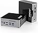 WiFi/WLAN günstig Kaufen-AWOW Mini-PC, Desktop-Computer, Celeron N3450, Wi-10, 6 GB DDR4, 128 GB SSD/Burst-Frequenz 2,2 GHz/Dual-LAN/2,4 G+5 G Dualband-WLAN/4K/Bluetooth/HDMI/5 USB3.0-Anschlüsse, Micro-PC