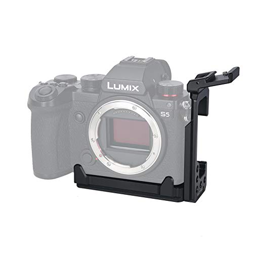 NICEYRIG Quick Release L Bracket Plate,DSLR Camera Mount Quick Release Plate Vertical Video Shooting L Bracket with 1/4"-20 Screw Hole for Panasonic S5/S5 MarkII/S5 MarkII X/LUMIX S5Mark II X camera