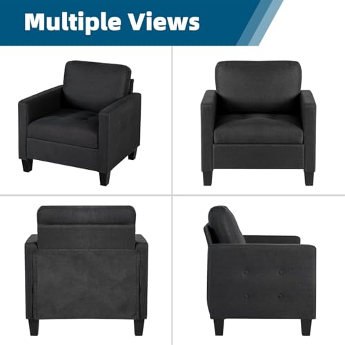 Gravforce SS03169DG Mid Century Accent Chair, Fabric Armchair For Living Room thumb #3