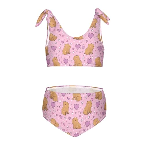 Image of Boccsty Cute Crab Red Blue Girls Swimsuits Kids Bikini Sets 2 Pcs Bathing Suit for 3T