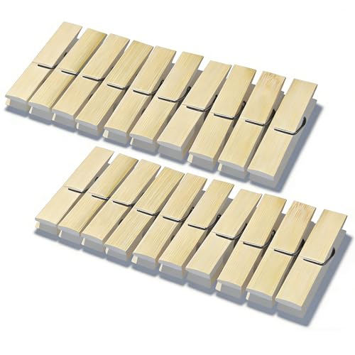 Clothes Pins Wooden,20 Pcs Wooden Clothespins for Crafts,2.3 Inch Laundry Clips