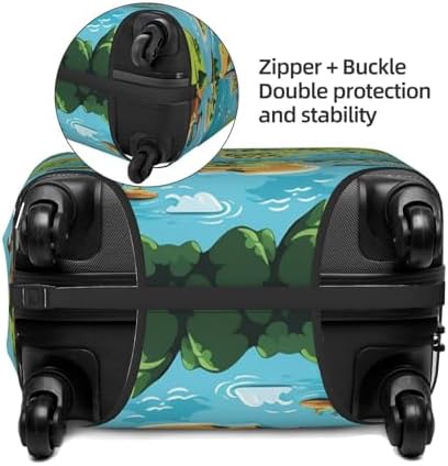 Copertura Per Valigia Con Stampa Mappa Del Mondo - Elastan Antigraffio | Taglia M, L, XL - Foto 12