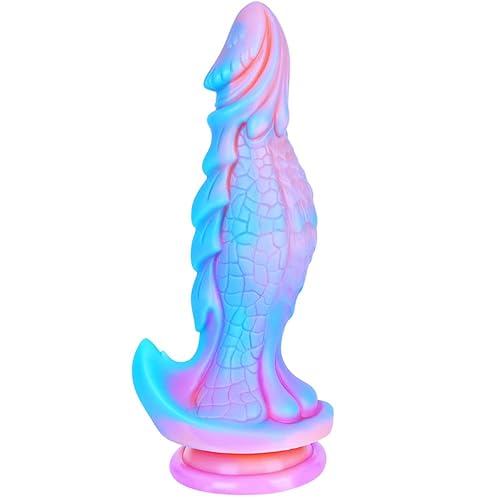 9.8 Inch Huge Fantasy Dildo from Monster with Large Suction Cup, Silicone Dragon Dildo XL Anal Plug Flexible G-spot Long Dildo Adult Big Penis for Women & Men