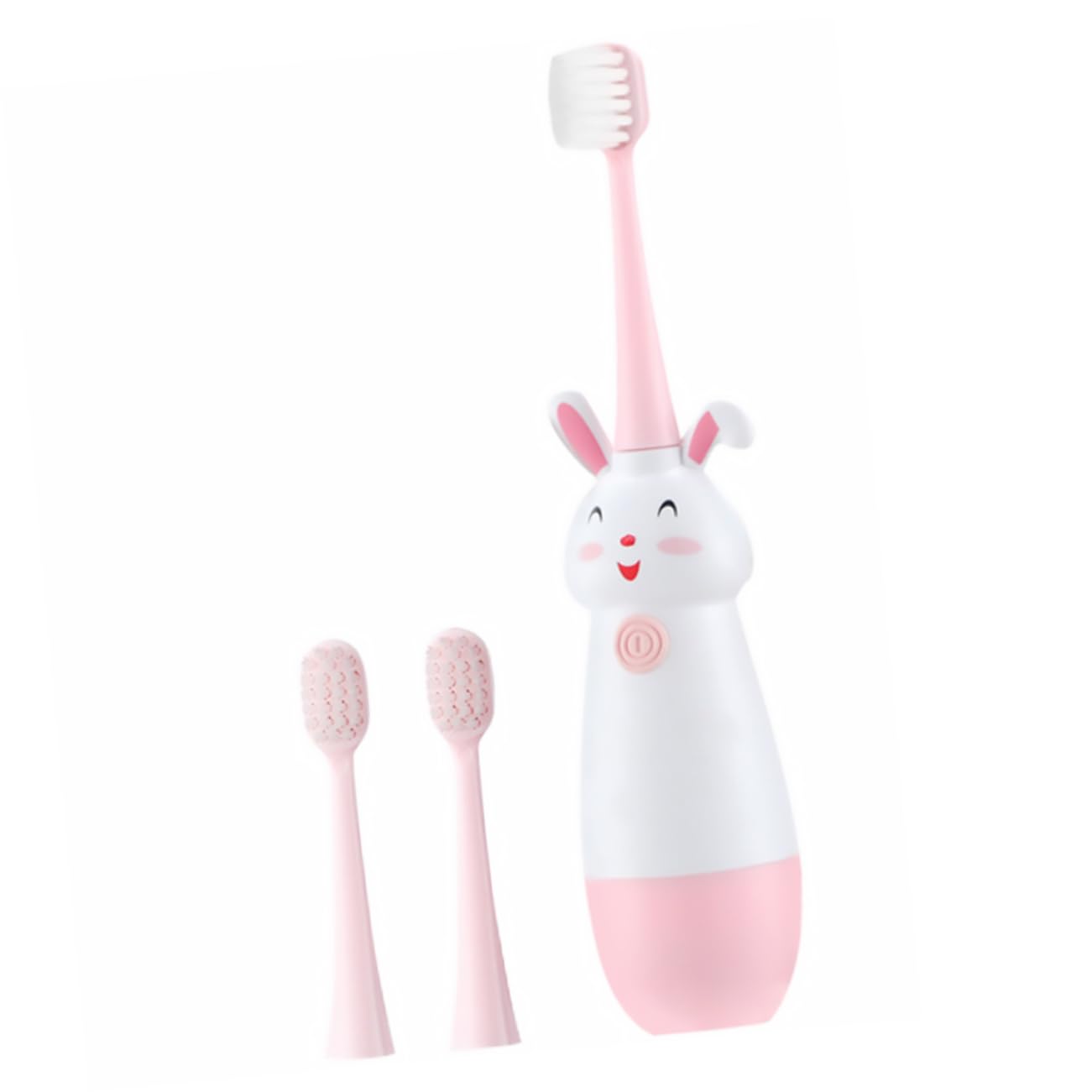 PartyKindom 3sets Spazzolino Elettrico Per Ragazzo Ragazza Forma Di Cartone Animato Completo Con Testine Sostituibili Manico Antiscivolo e Design Rosa Spazzolino Sicuro e Facile Da Impugnare