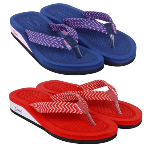 Image of Dashny Women's (1437-1434) |Extra Super Soft Comfortable Slippers |Nevy Brown Casual Slides Slippers