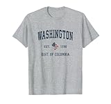 Washington DC Vintage American Flag USA Sports Design T-Shirt