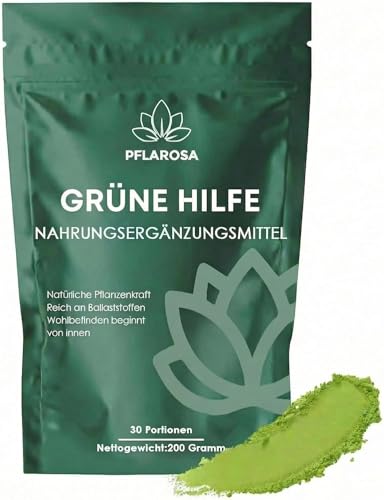 Grüne Entgiftungspulver 200g Superfood Pulver Greens Pflanzenpulver mit Matcha Gerstengras Spirulina & Heidelbeeren Reich an Ballaststoffen & Mikronährstoffen Vegan Täglicher Energie Helfer
