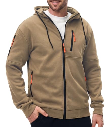 Sweat à Capuche en Polaire Homme avec Poche et Pull Chaud