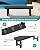 SERWALL 2-Person Backless Outdoor Bench 56 Inches, Black, 2 Pack
