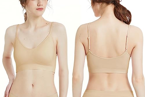 Image of Padded Bralette for Women Straps Sleep Bras Seamless Yoga Sport Bras