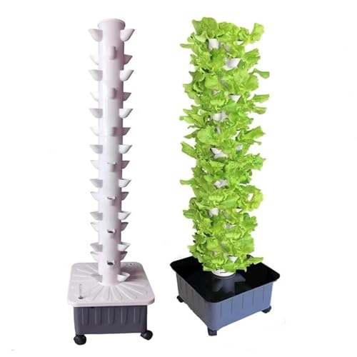Torre hidropónica, Sistema de Cultivo hidropónico en Torre, Sistema de Cultivo acuapónico, Kit de Cultivo aeropónico en Torre para Hierbas, Frutas y Verduras