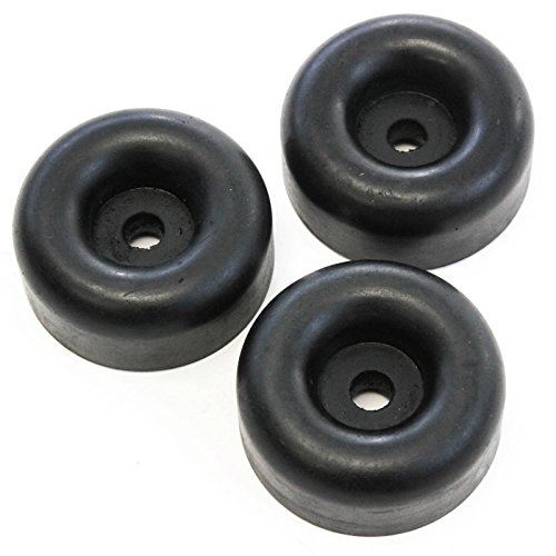 Red Hound Auto 3 Rubber Bumpers for Trailer Compatible with Ramp Door Truck 2.5 Inches Round Replacement Cargo Stop