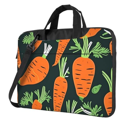 Bolsa para ordenador portátil hombre y mujer con patrón de zanahorias divertidas