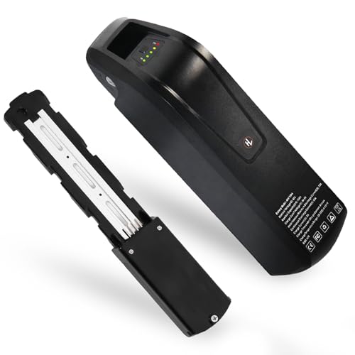 UAZ 36V 48V 52V 4 Pin 10.4AH 15.6AH 20AH with 40A BMS, Safe Lock, LED Indicator Light, USB Port, for 250-1500W E-Bike, Scooter, Electric Bicycle (48V15.6AH-4Pin)