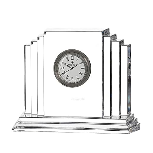 Waterford Metropolitan Crytal Desktop Clock, Clear