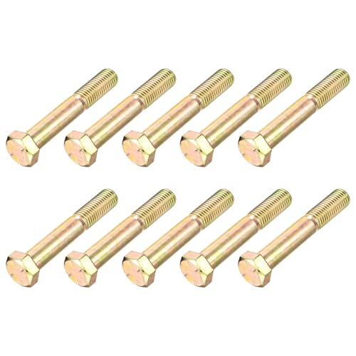 Image of METALLIXITY Hex Bolts (3 /4-10x4-1 /2) 10Pcs, Carbon Steel Zinc Plated UNC Hex Head Screw Bolt Machine Screws - for Furniture Repair, Yellow