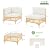 Vikiullf 7 Piece Outdoor Patio Furniture Set, PE Rattan Wicker Patio Conversation Sets, All Weather Sectional Sofa with Thick Cushion, for Garden, Poolside, Backyard