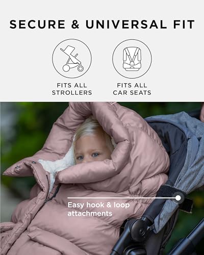 Image of 7AM Enfant Stroller Blanket 212 - Adjustable Baby Car Seat Zipped Blanket for Babies Winter, Unisex Multi Purpose Fleece Lined Warm Hooded Toddler Footmuff Water Repellent | (6M - 4T)