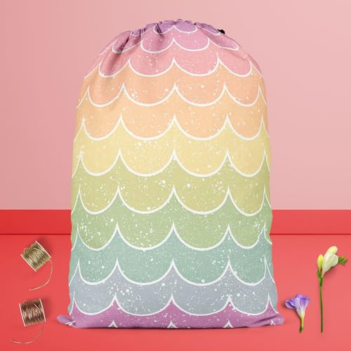 Image of ArtzFolio Wavey | Reusable Sack Bag | Bag for Gym, Storage, Vegetable & Travel