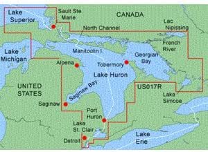 Amazon.com: Garmin BlueChart Lake Huron/Lake St. Clair Freshwater Map ...