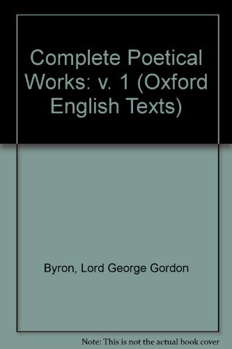 The Complete Poetical Works (|c OET |t Oxford E... 0198127634 Book Cover
