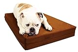 Orthopedic 4' Dog Crate Pad by Big Barker - 36' x 24'. Waterproof & Tear Resistant, Washable Cover....