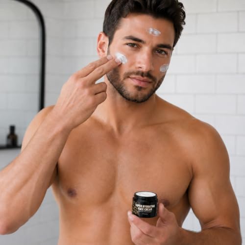 Derm Dude Super Hydrator Face Cream for Men - Grass Fed Tallow Face Moisturizer with Electrolytes, Hyaluronic Acid & Vitamin B5 - Deep Hydration for Dry Skin, Non Greasy, Beard Friendly - 2