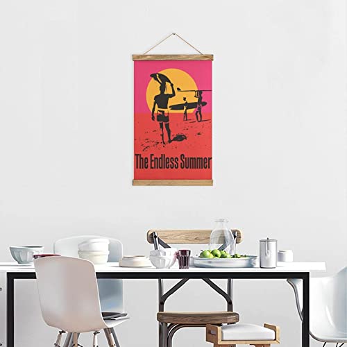The Endless Summer Movie Scroll Poster Wall Fabric Decor Hanging Paintings Wood Frame Hanger Magnetic Kit Holder Print Picture For Living Room Bedroom Decoration #TOP3